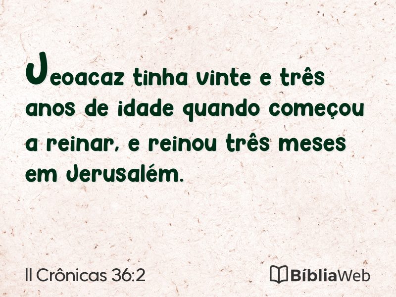 II Crônicas 36:2 em imagem para compartilhar