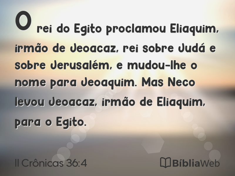 II Crônicas 36:4 em imagem para compartilhar