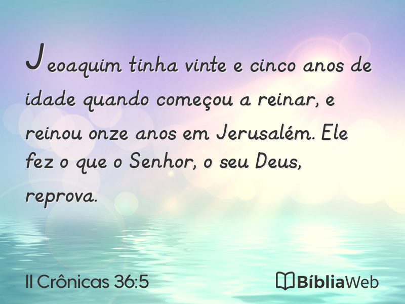 II Crônicas 36:5 em imagem para compartilhar