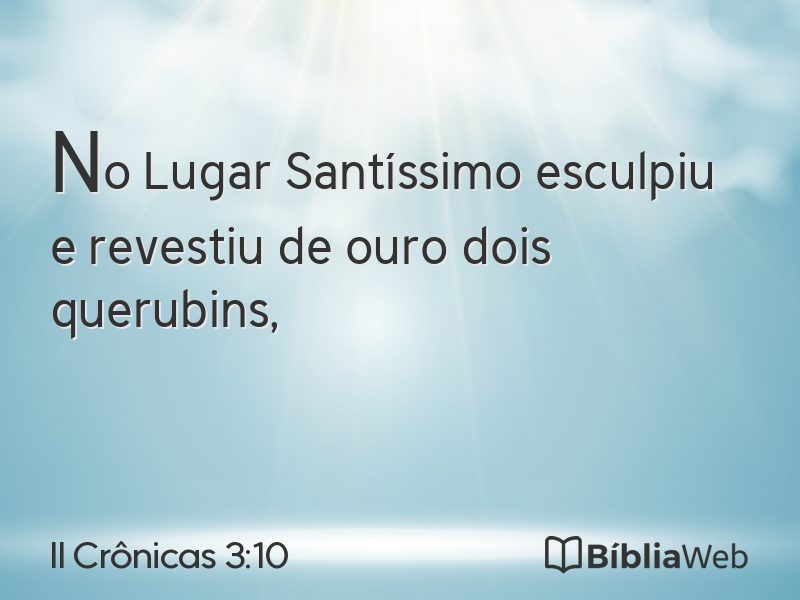 II Crônicas 3:10 em imagem para compartilhar