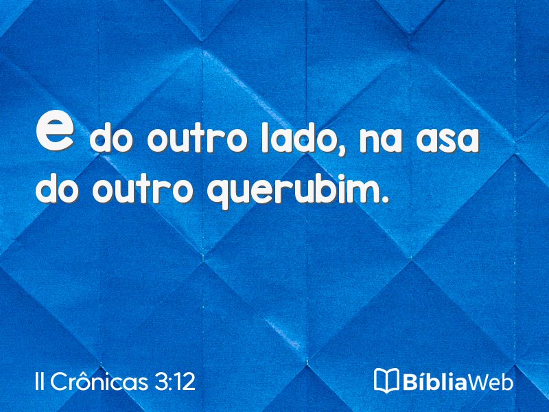 II Crônicas 3:12 em imagem para compartilhar