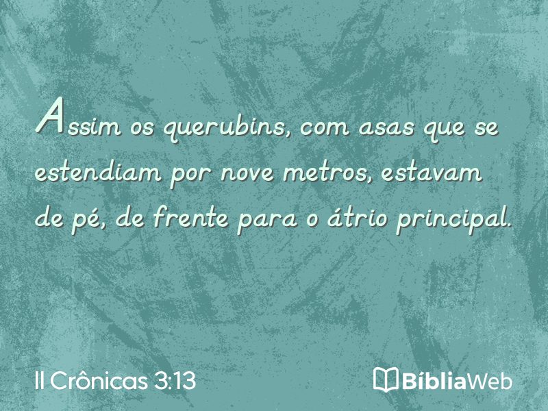 II Crônicas 3:13 em imagem para compartilhar