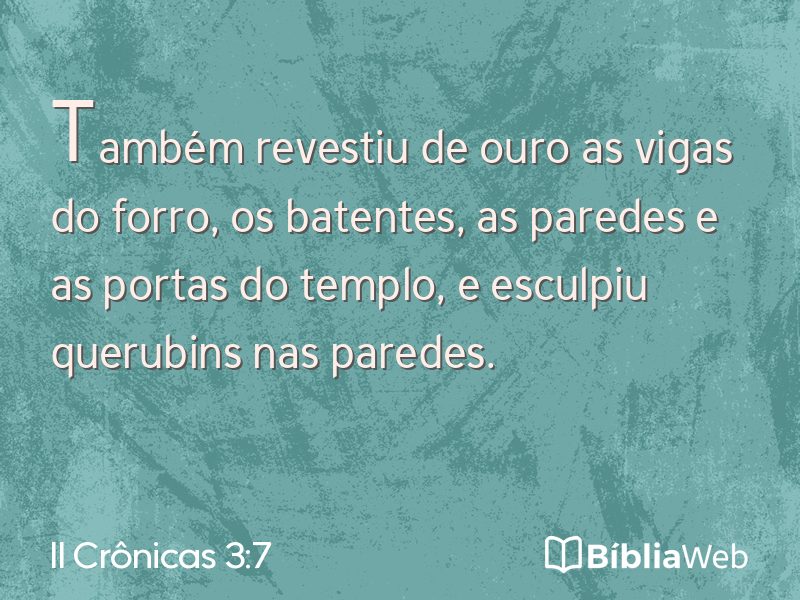 II Crônicas 3:7 em imagem para compartilhar