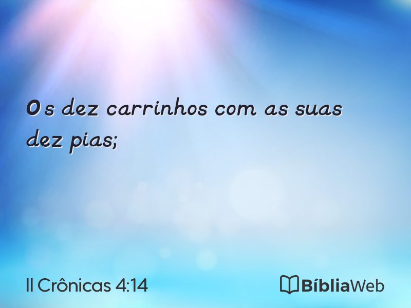 II Crônicas 4:14 em imagem para compartilhar