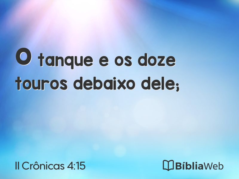 II Crônicas 4:15 em imagem para compartilhar