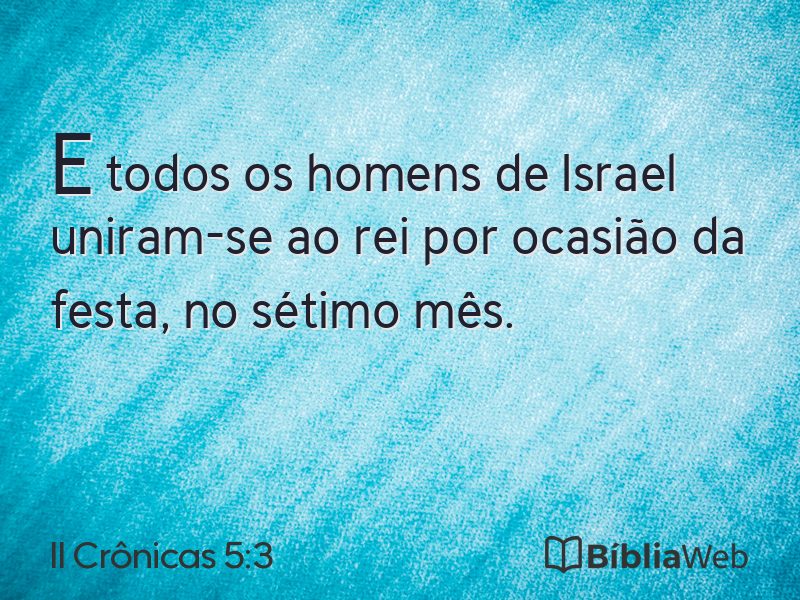II Crônicas 5:3 em imagem para compartilhar