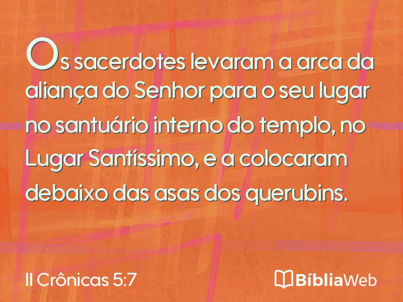 II Crônicas 5:7 em imagem para compartilhar