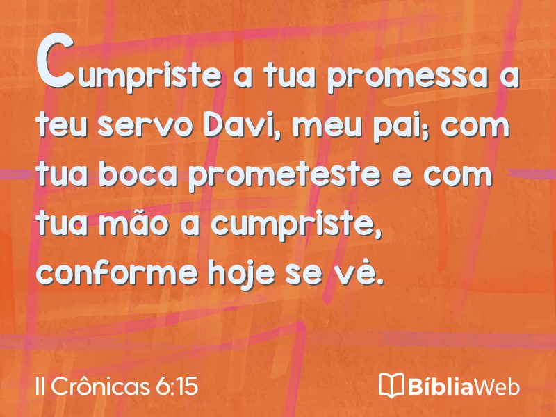 II Crônicas 6:15 em imagem para compartilhar