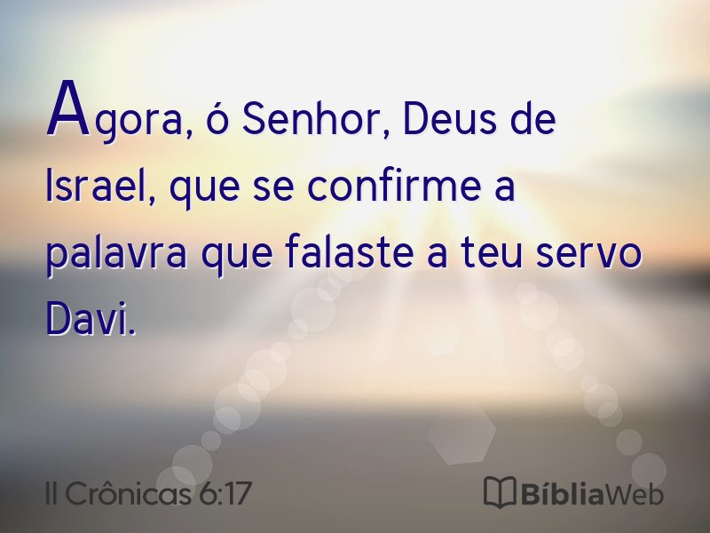 II Crônicas 6:17 em imagem para compartilhar