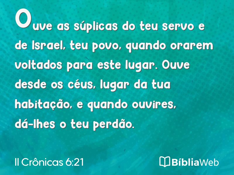 II Crônicas 6:21 em imagem para compartilhar