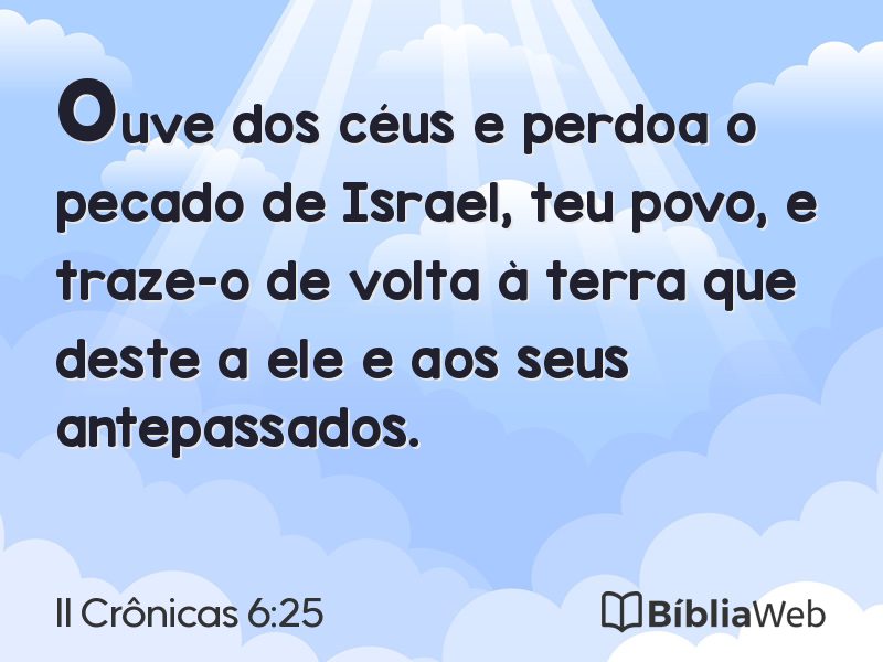 II Crônicas 6:25 em imagem para compartilhar