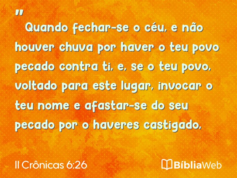 II Crônicas 6:26 em imagem para compartilhar