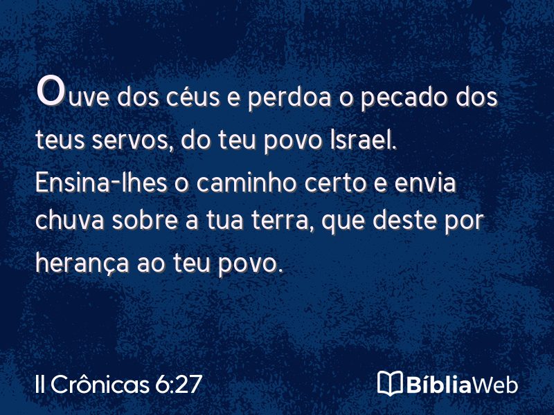II Crônicas 6:27 em imagem para compartilhar