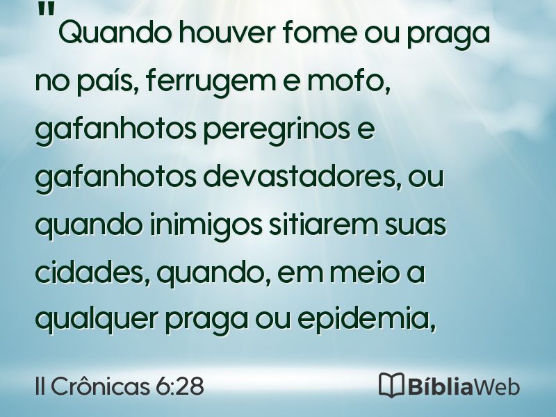 II Crônicas 6:28 em imagem para compartilhar