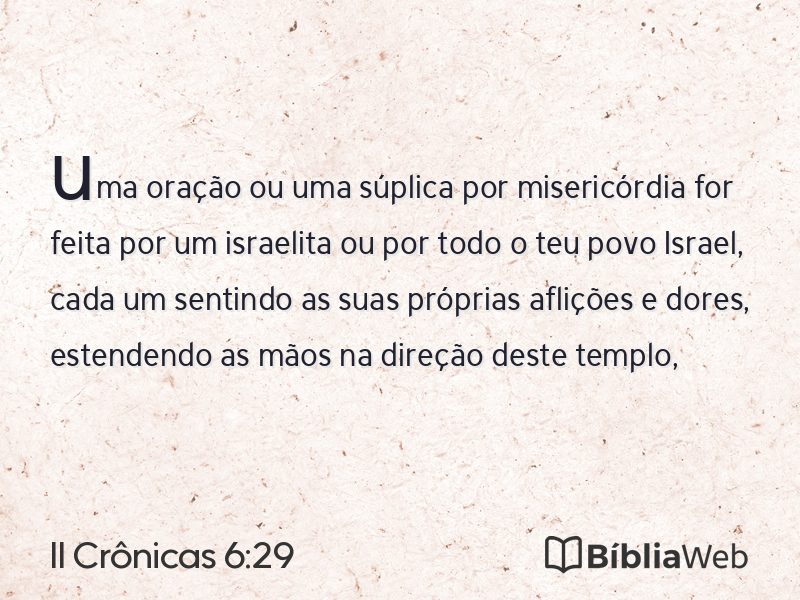 II Crônicas 6:29 em imagem para compartilhar