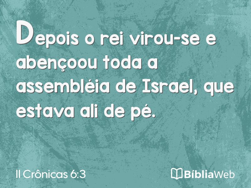 II Crônicas 6:3 em imagem para compartilhar