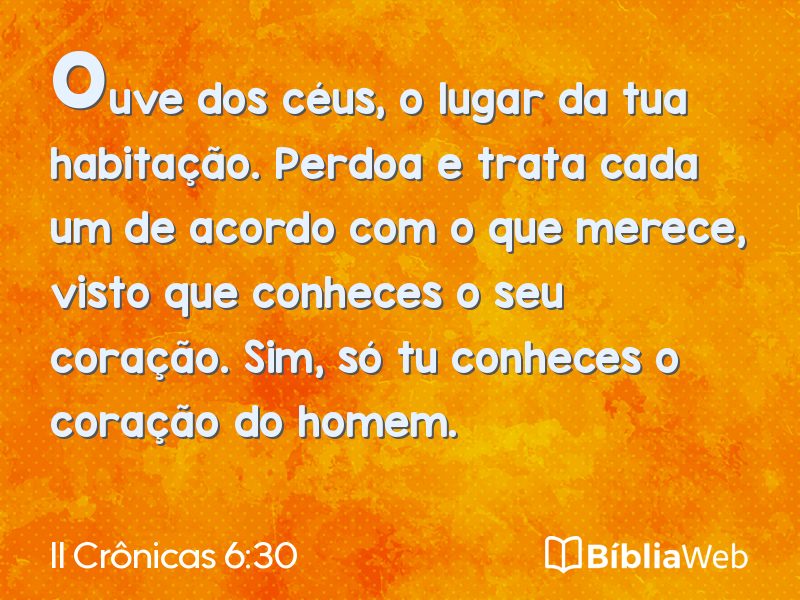 II Crônicas 6:30 em imagem para compartilhar