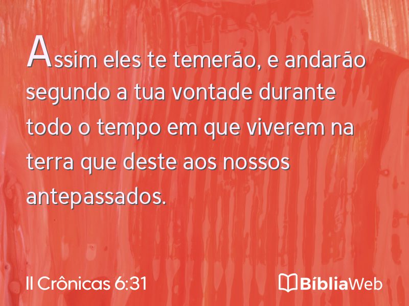II Crônicas 6:31 em imagem para compartilhar