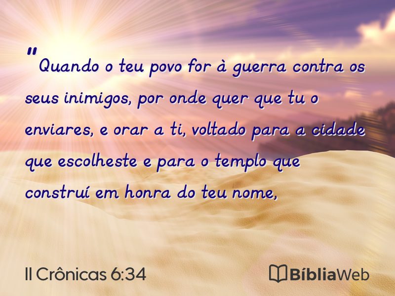 II Crônicas 6:34 em imagem para compartilhar