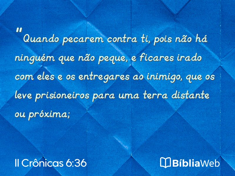 II Crônicas 6:36 em imagem para compartilhar