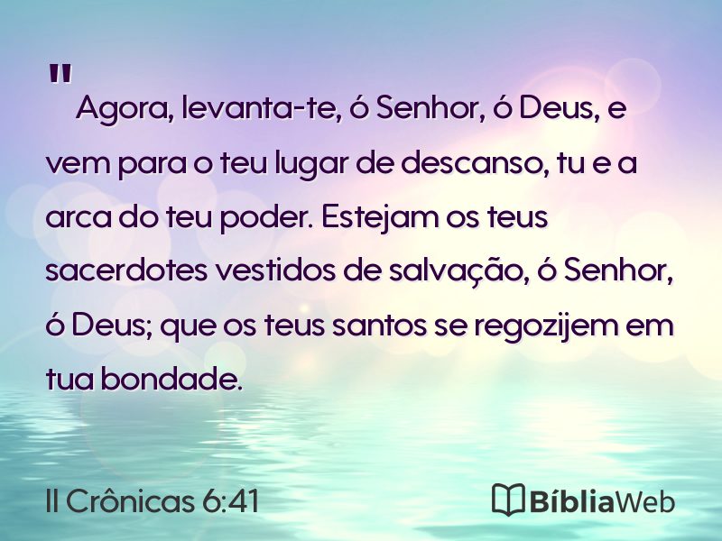 II Crônicas 6:41 em imagem para compartilhar