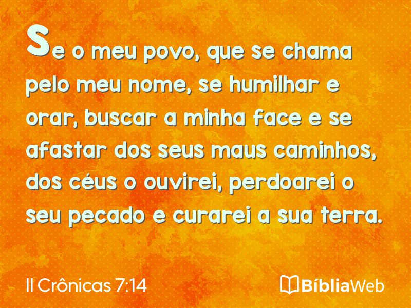 II Crônicas 7:14 em imagem para compartilhar