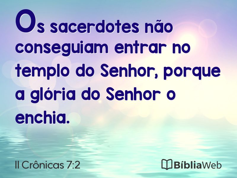 II Crônicas 7:2 em imagem para compartilhar
