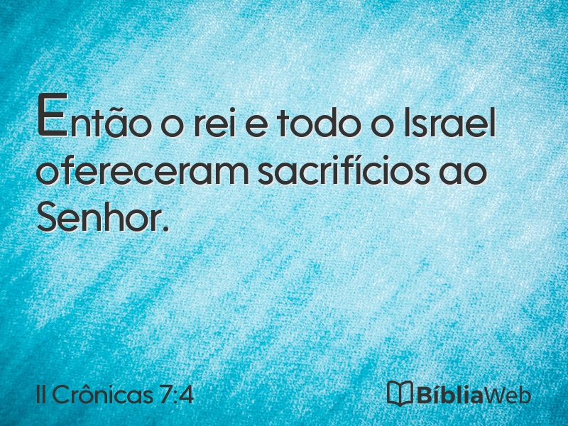 II Crônicas 7:4 em imagem para compartilhar