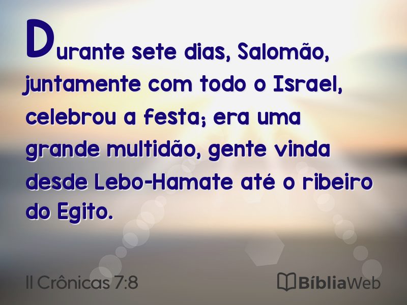 II Crônicas 7:8 em imagem para compartilhar