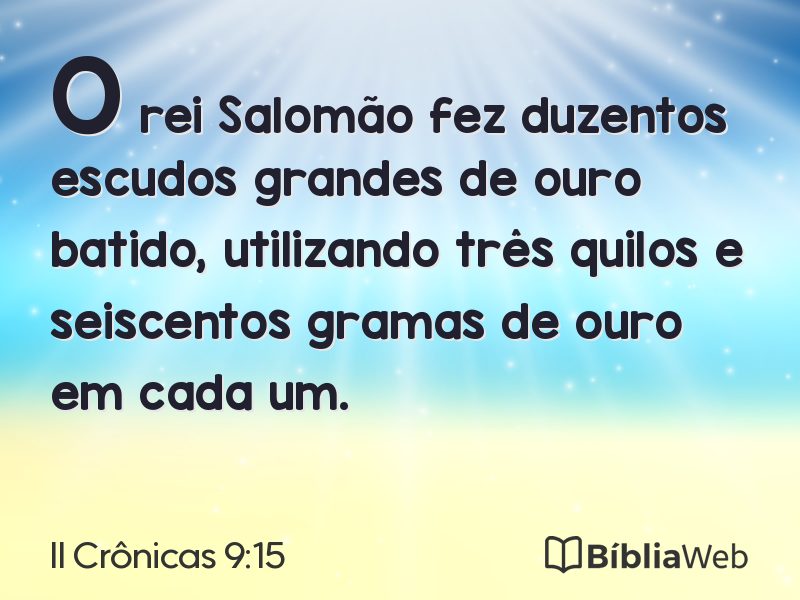 II Crônicas 9:15 em imagem para compartilhar