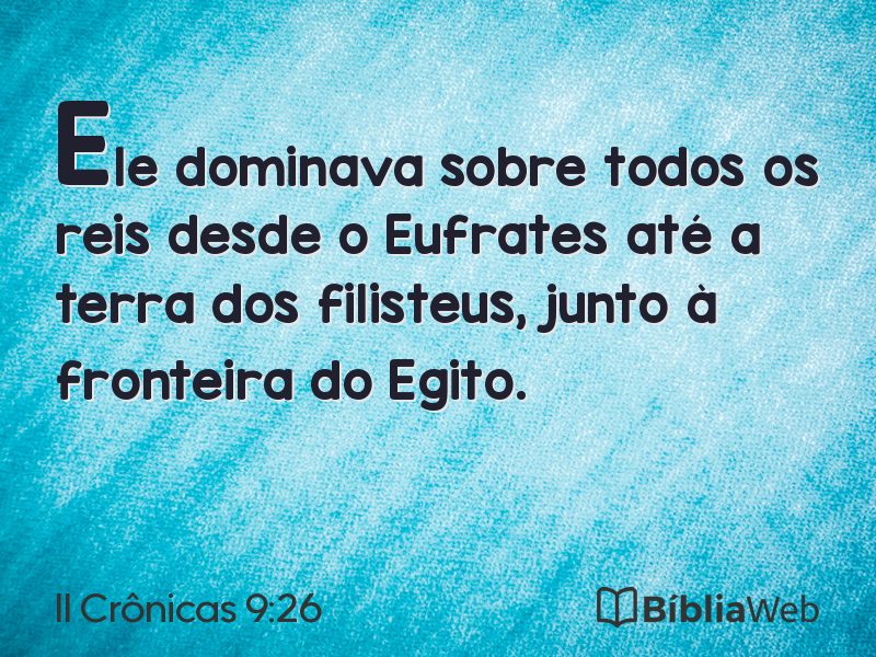 II Crônicas 9:26 em imagem para compartilhar