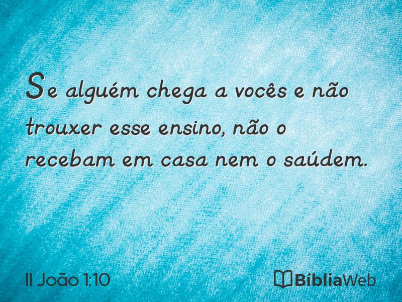 II João 1:10 em imagem para compartilhar