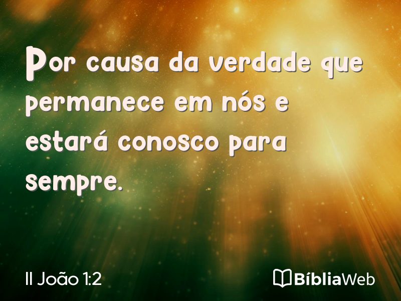 II João 1:2 em imagem para compartilhar