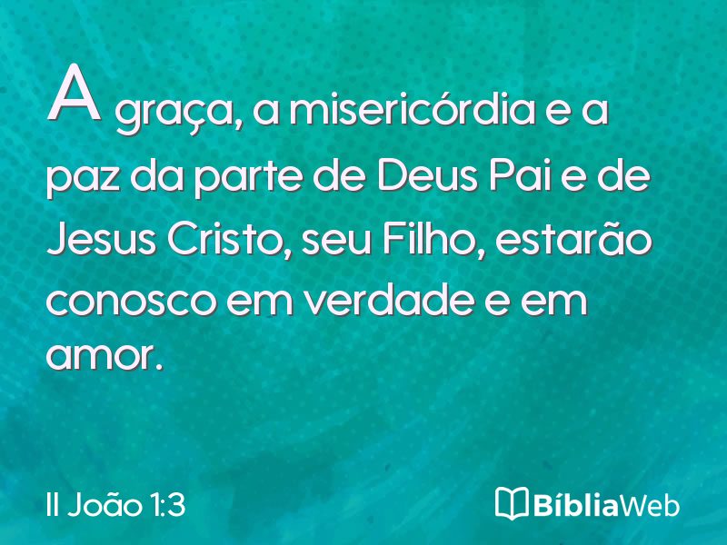 II João 1:3 em imagem para compartilhar