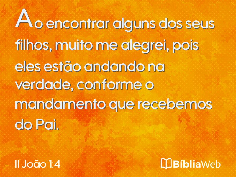 II João 1:4 em imagem para compartilhar