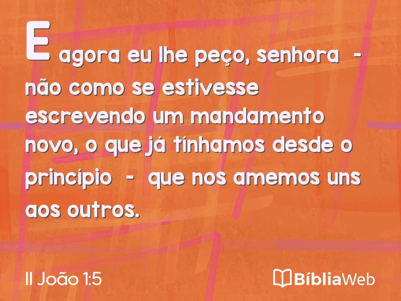 II João 1:5 em imagem para compartilhar