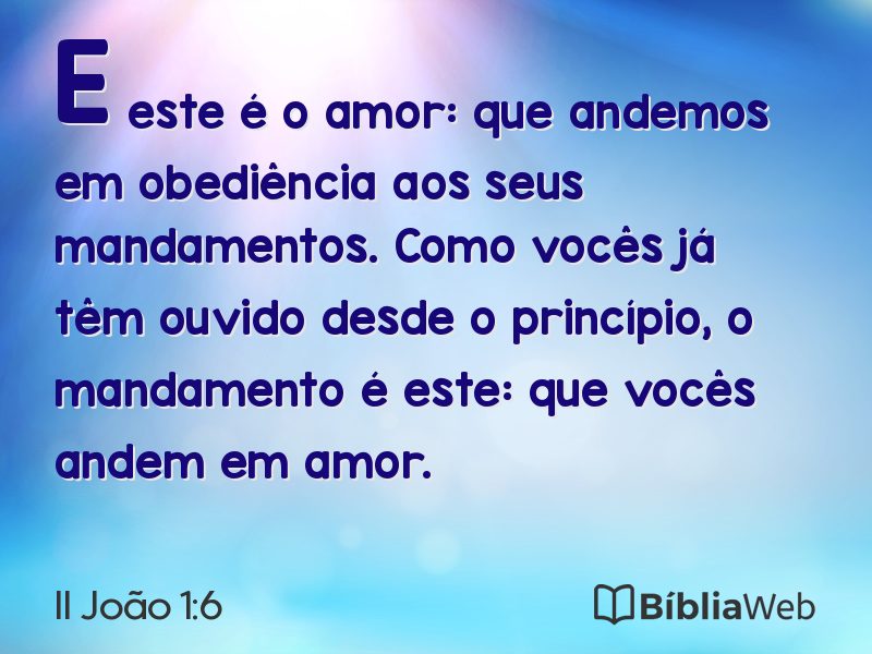 II João 1:6 em imagem para compartilhar