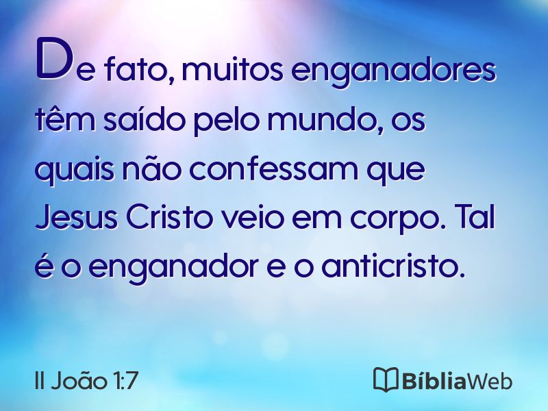 II João 1:7 em imagem para compartilhar