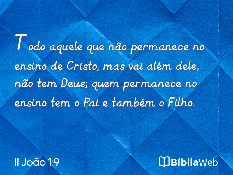 II João 1:9 em imagem para compartilhar