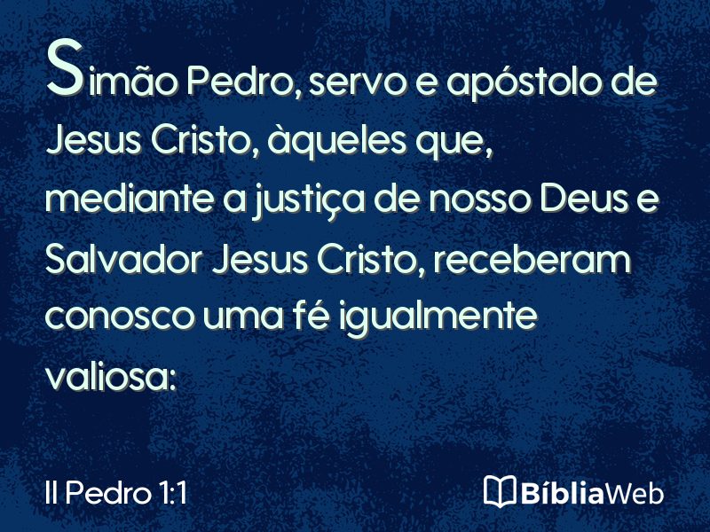 II Pedro 1:1 em imagem para compartilhar