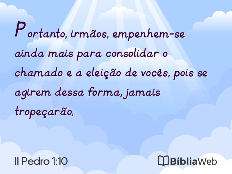 II Pedro 1:10 em imagem para compartilhar