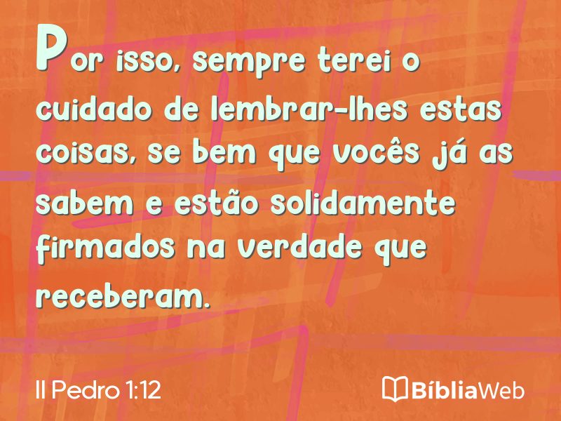 II Pedro 1:12 em imagem para compartilhar