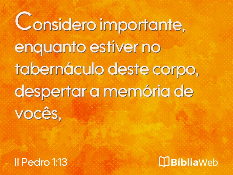 II Pedro 1:13 em imagem para compartilhar
