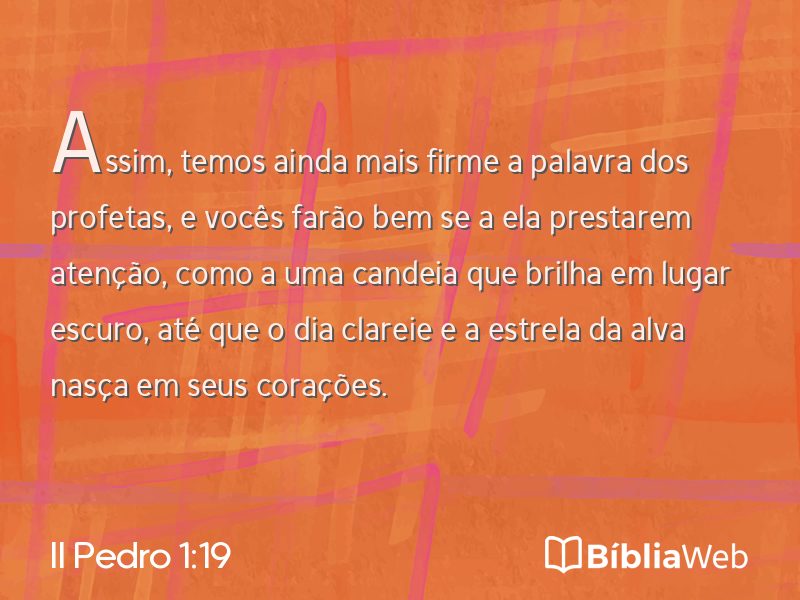 II Pedro 1:19 em imagem para compartilhar