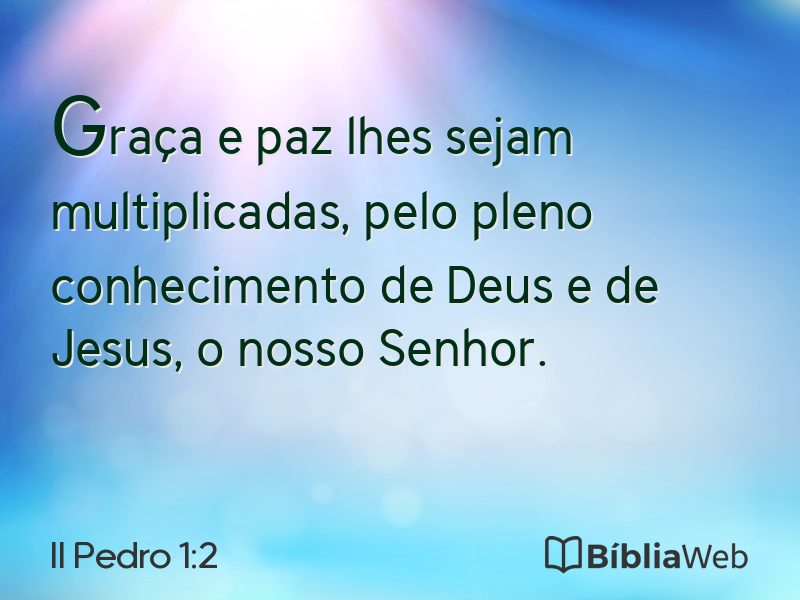 II Pedro 1:2 em imagem para compartilhar