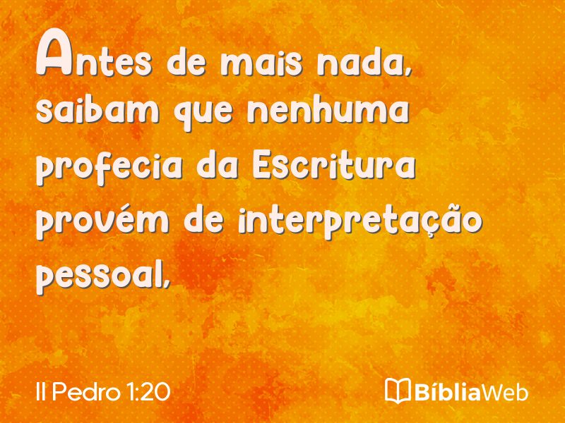 II Pedro 1:20 em imagem para compartilhar