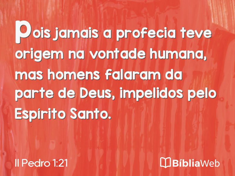 II Pedro 1:21 em imagem para compartilhar