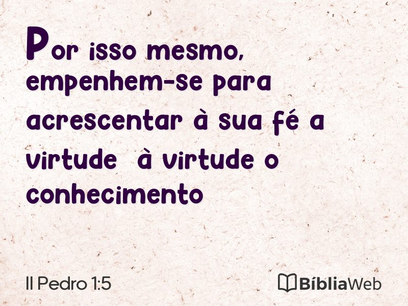 II Pedro 1:5 em imagem para compartilhar