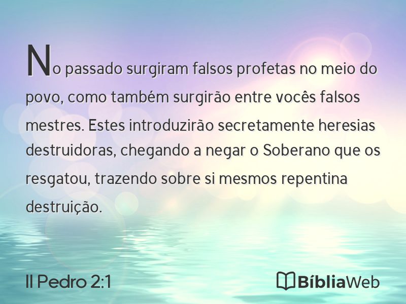 II Pedro 2:1 em imagem para compartilhar