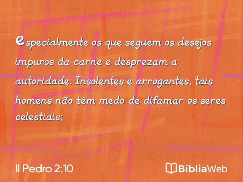 II Pedro 2:10 em imagem para compartilhar